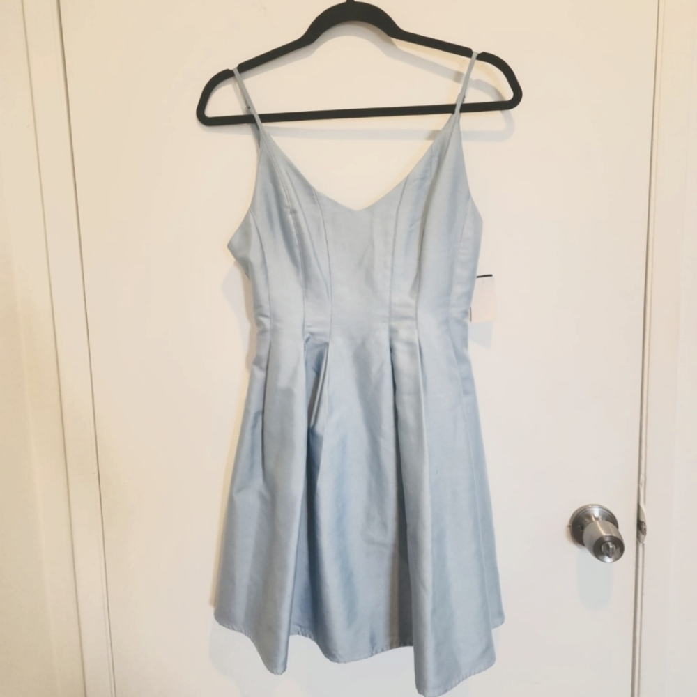 Fashion Nova Satin Cinderella Flare Mini Cocktail Dress Fairy Feminine Princess